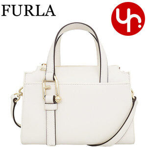 Furla Nuvola Leather Boston Bag Shoulder Marshmallow Crossbody